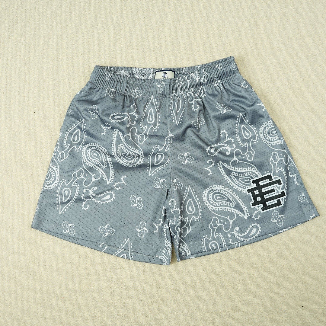 Eric Emanuel Shorts — Eric Emanuelx BAPE Basic Grey Angle 1