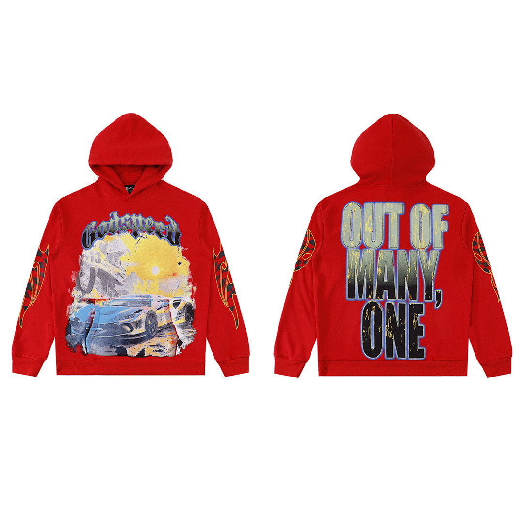 GodSpeed Hoodie — 5516 (Washed Red) Angle 1