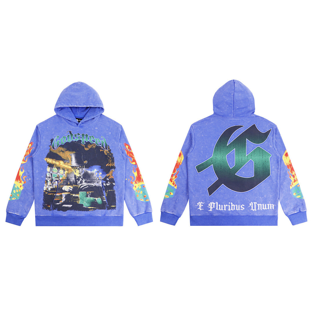 GodSpeed Hoodie — 5521 (Washed Blue) Angle 1