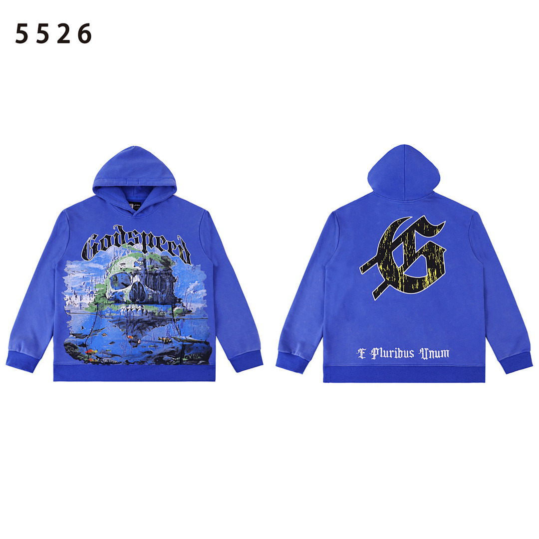 GodSpeed Hoodie — 5526 (Washed Blue) Angle 1