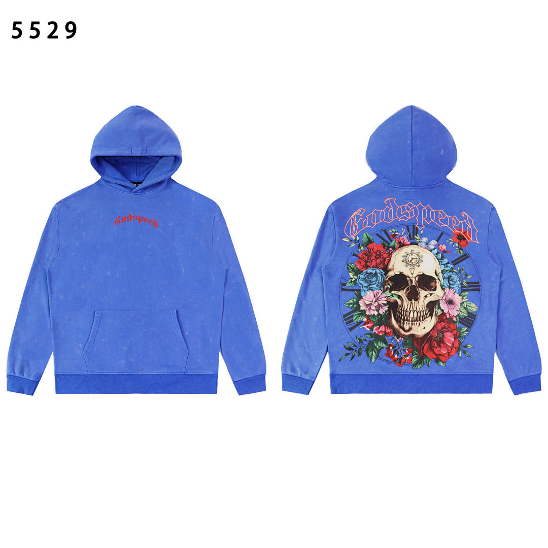 GodSpeed Hoodie — 5529 (Washed Blue) Angle 1