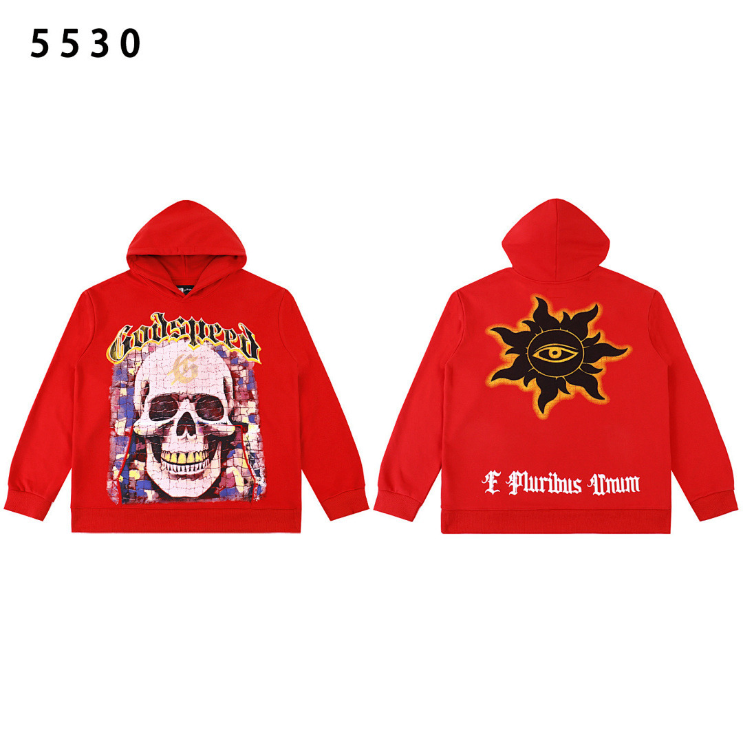 GodSpeed Hoodie — 5530 (Washed Red) Angle 1