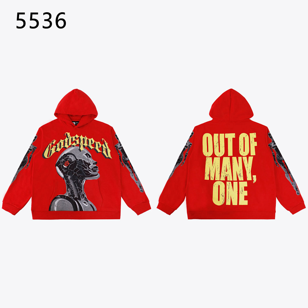GodSpeed Hoodie — 5536 (Washed Red) Angle 1