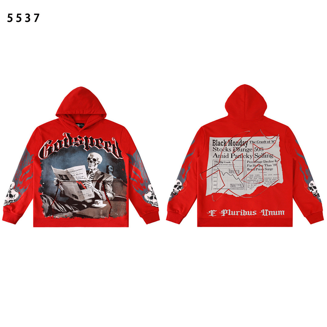 GodSpeed Hoodie — 5537 (Washed Red) Angle 1