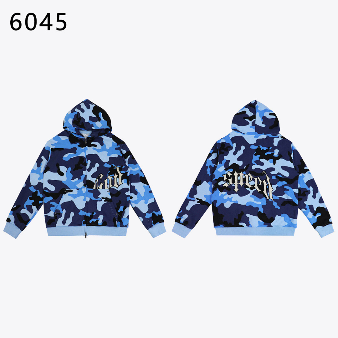 GodSpeed Hoodie — 6045 (Camo Blue) Angle 1