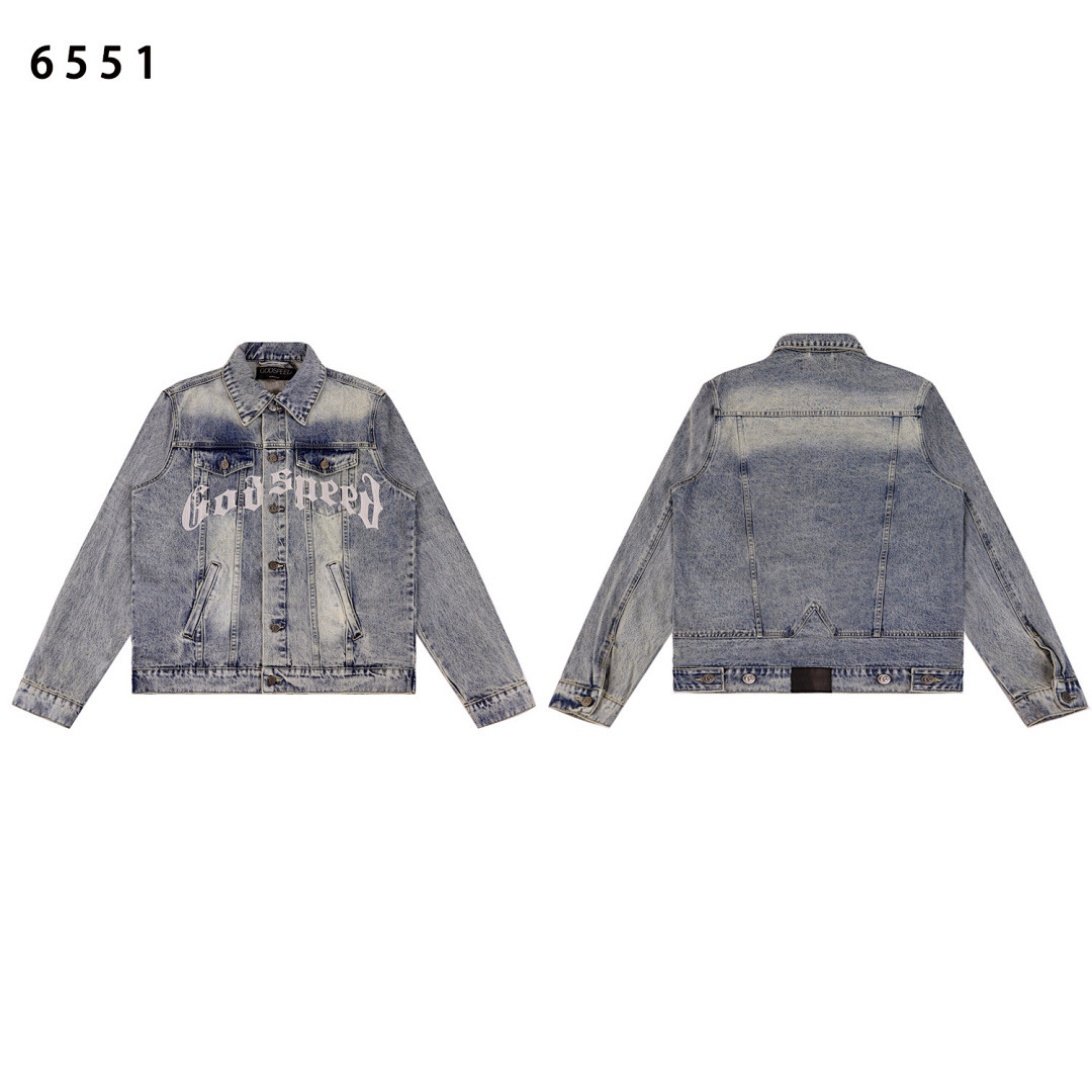 GodSpeed Jean Jacket — 6551 (Light Blue) Angle 1