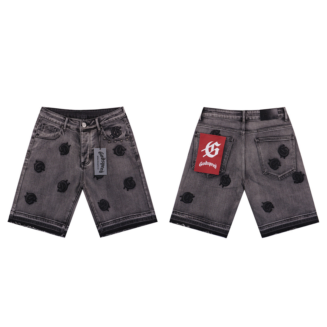 GodSpeed Jeans Shorts — 8660 (Smoke Gray) Angle 1