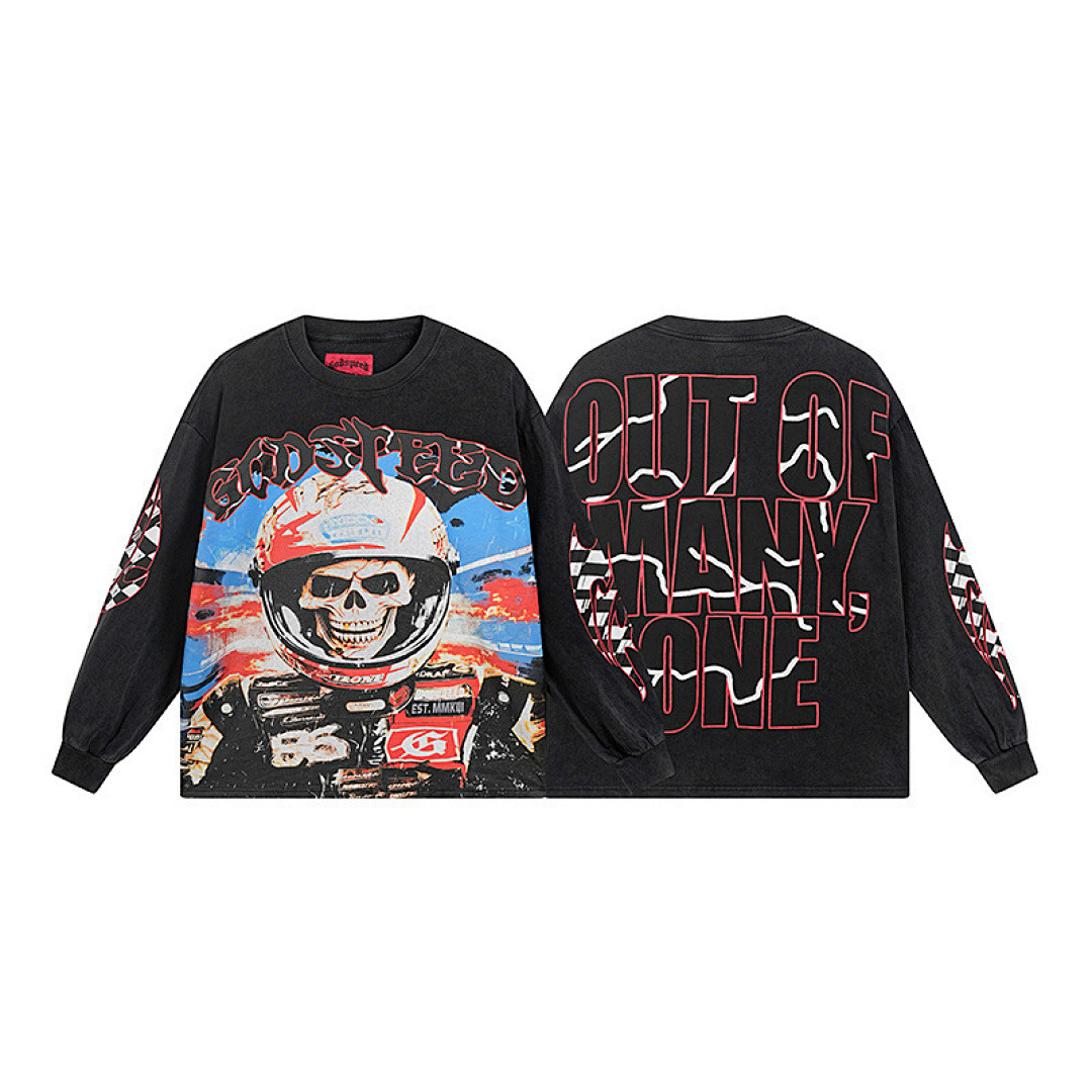 GodSpeed Long Sleeve — 1102 (Washed Black) Angle 1
