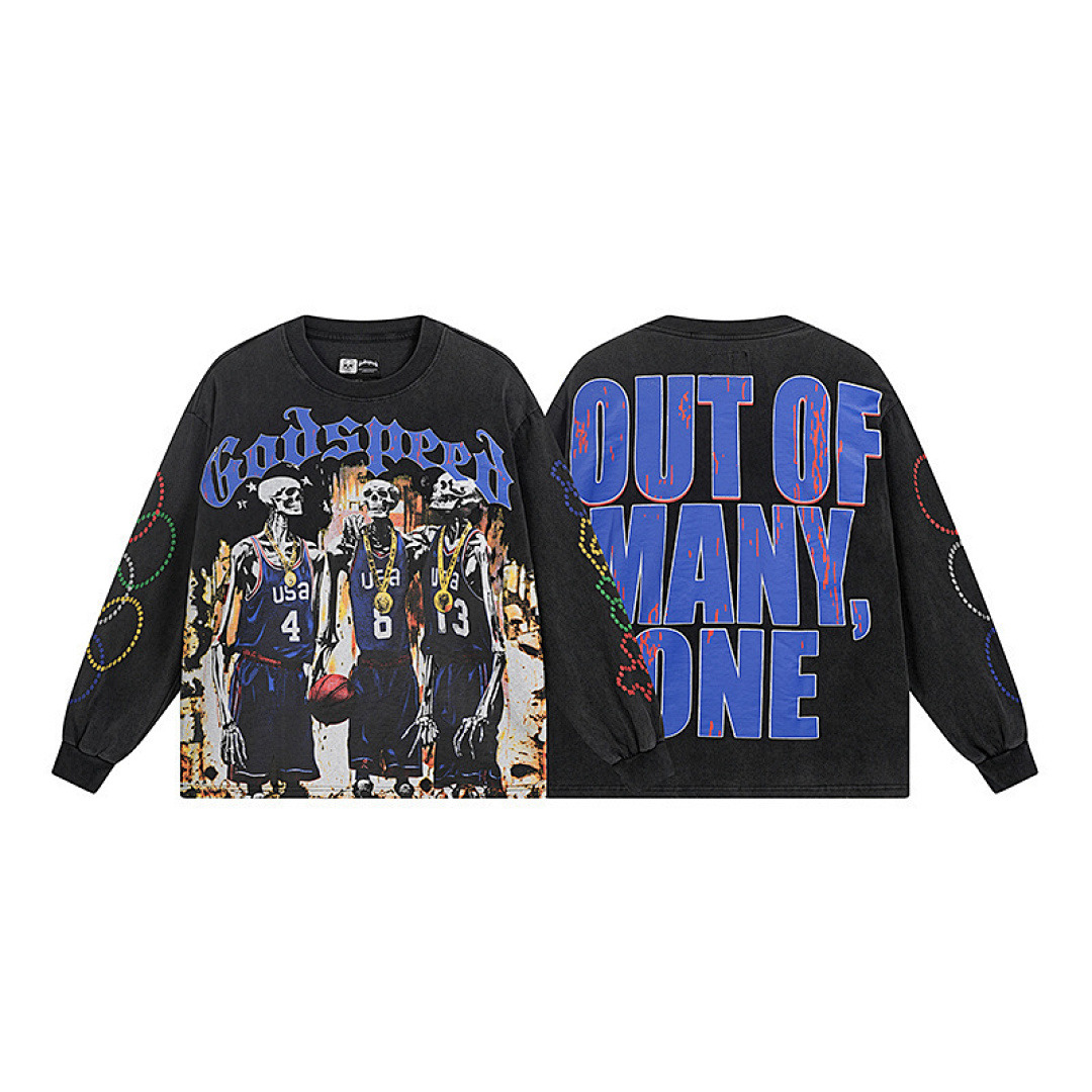 GodSpeed Long Sleeve — 1106 (Washed Black) Angle 1