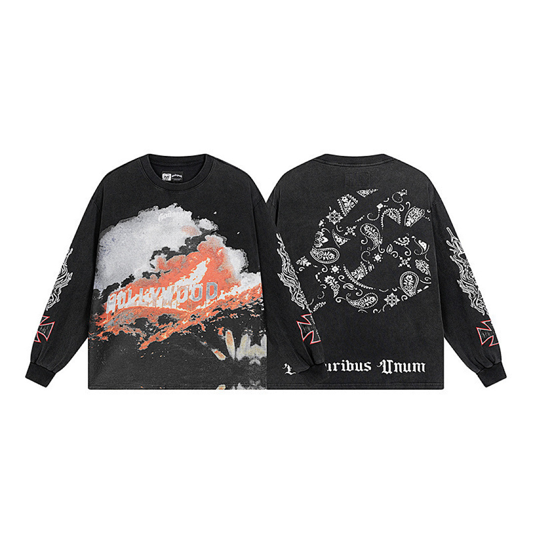 GodSpeed Long Sleeve — 1107 (Washed Black) Angle 1