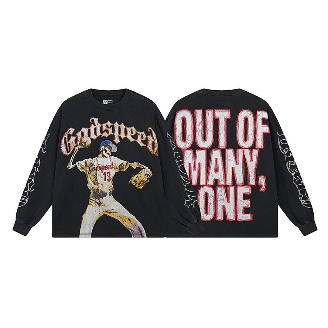GodSpeed Long Sleeve — 1158 (Washed Black) Angle 1