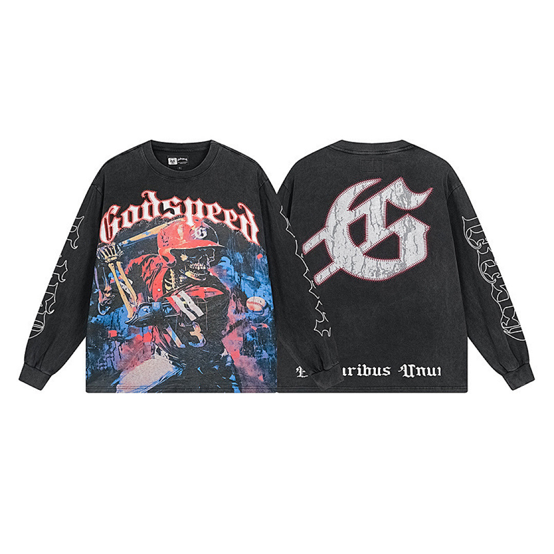 GodSpeed Long Sleeve — 1159 (Washed Black) Angle 1