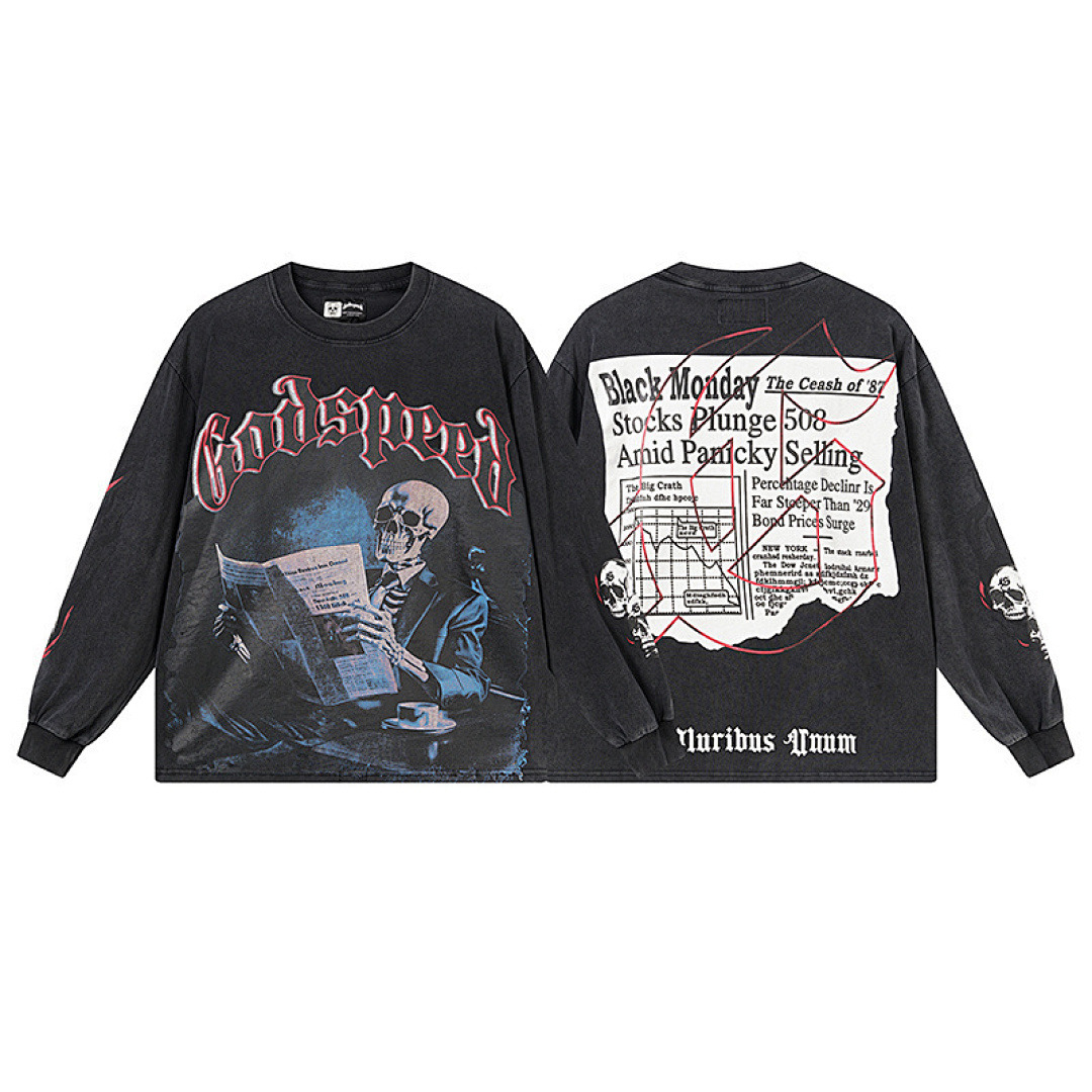 GodSpeed Long Sleeve — 1175 (Washed Black) Angle 1