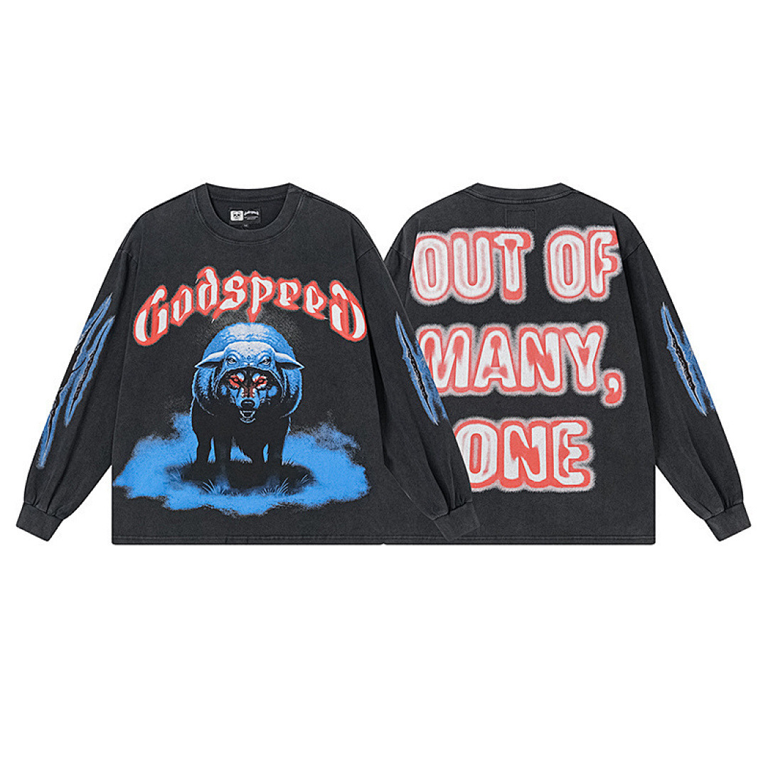 GodSpeed Long Sleeve — 1176 (Washed Black) Angle 1