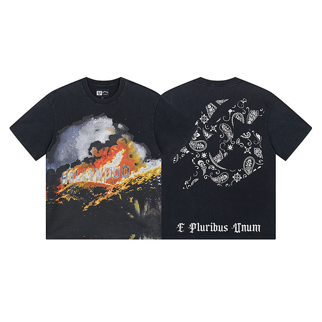 GodSpeed T-Shirt — 1007 (Washed Black) Angle 1