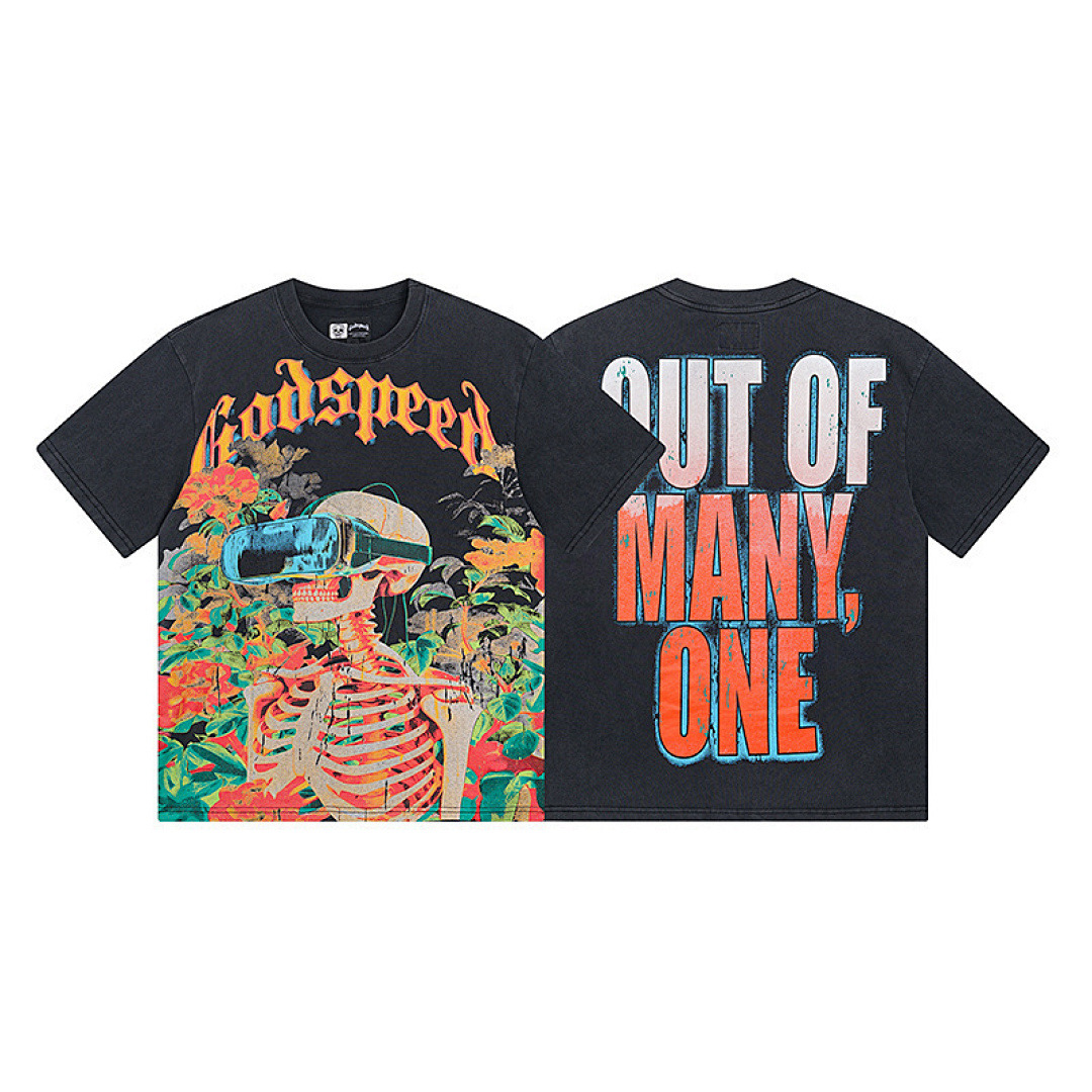 GodSpeed T-Shirt — 1009 (Washed Black) Angle 1