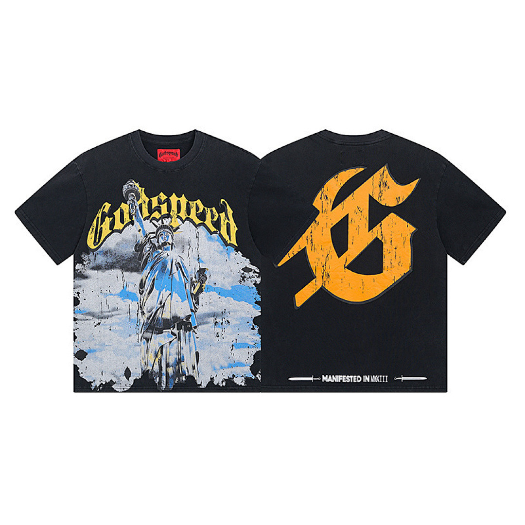GodSpeed T-Shirt — 1015 (Washed) Angle 1