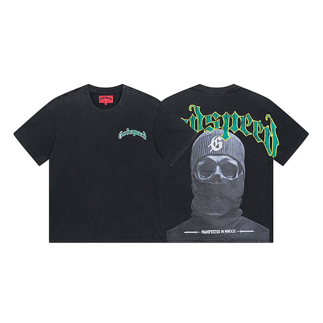 GodSpeed T-Shirt — 1020 (Washed Black) Angle 1