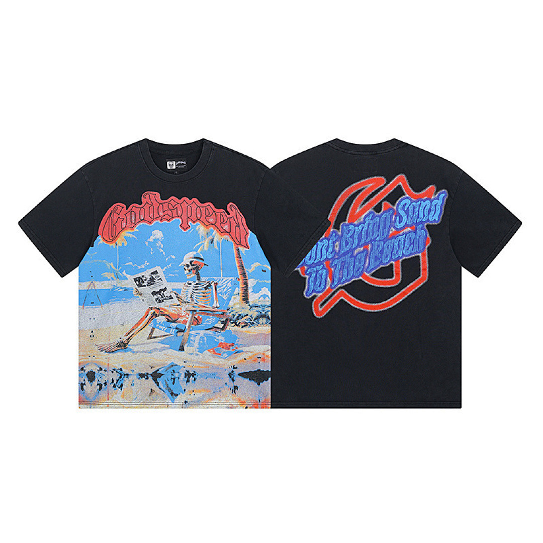GodSpeed T-Shirt — 1022 (Washed Black) Angle 1