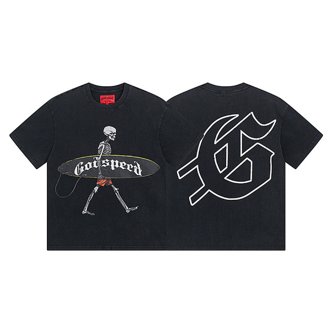 GodSpeed T-Shirt — 1025 (Washed Black) Angle 1