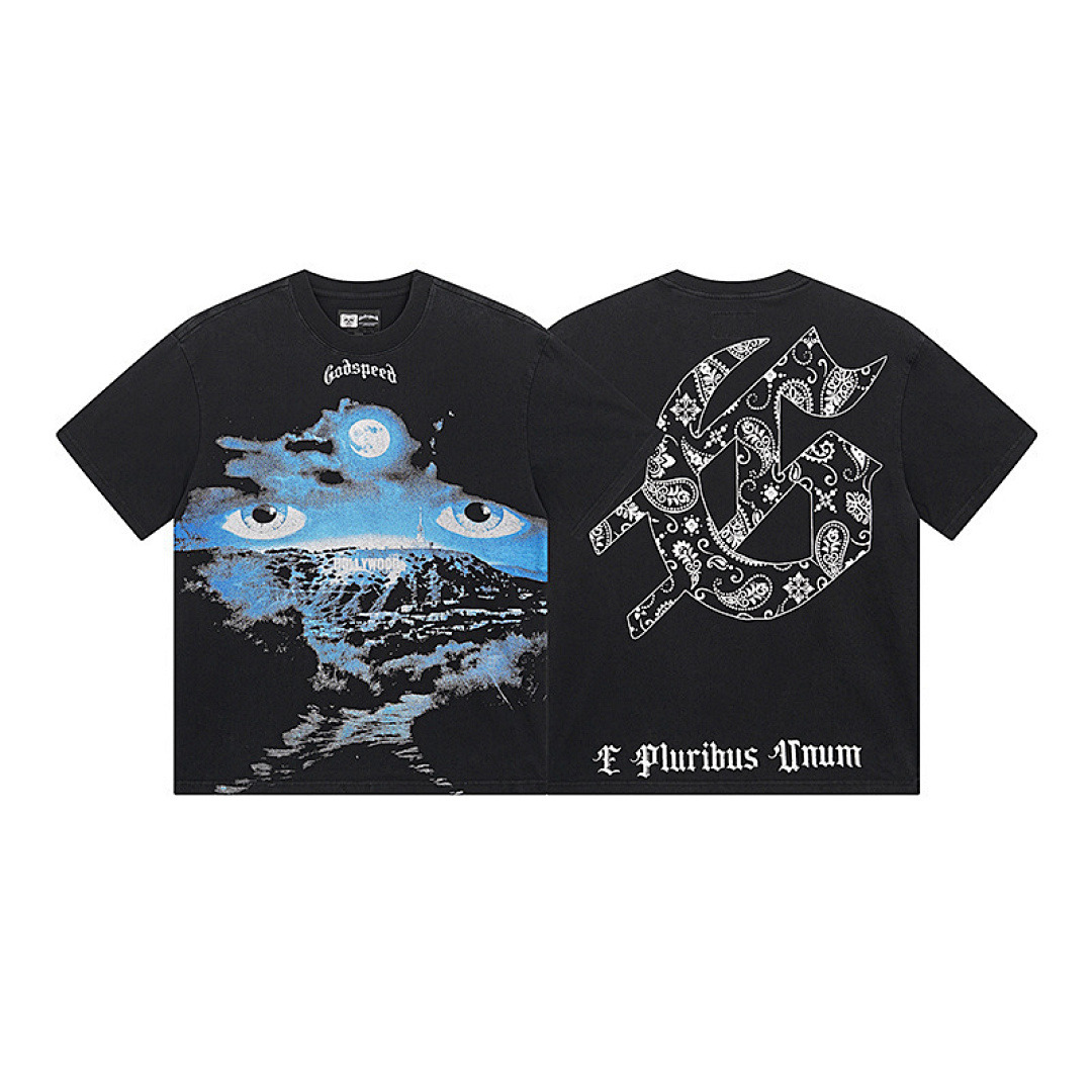 GodSpeed T-Shirt — 1029 (Washed Black) Angle 1
