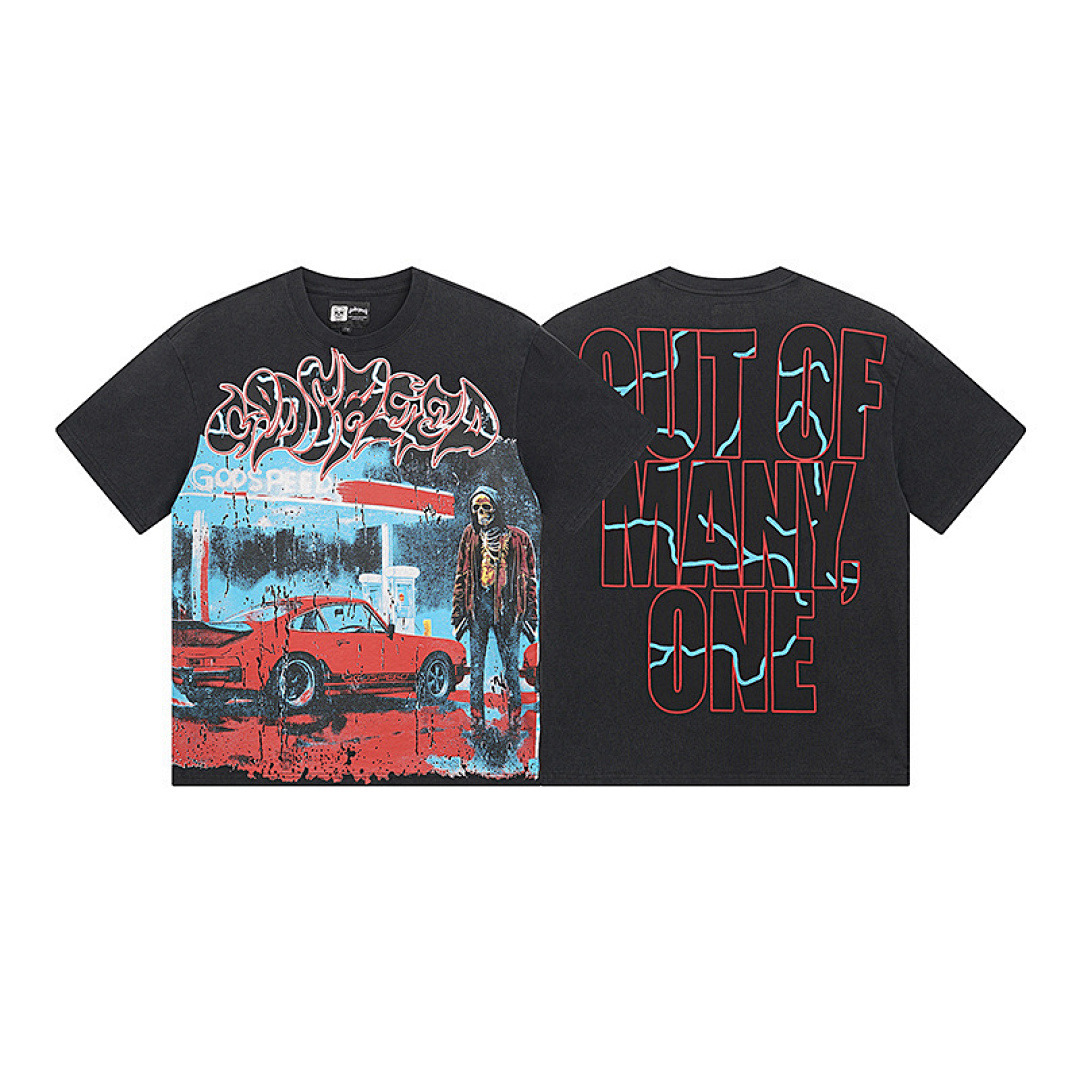 GodSpeed T-Shirt — 1031 (Washed Black) Angle 1