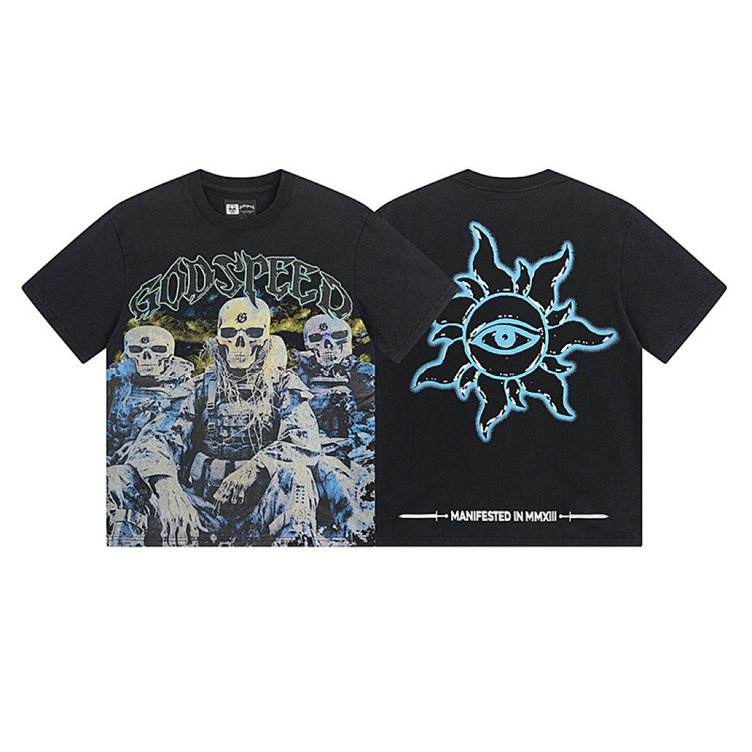 GodSpeed T-Shirt — 1032 (Washed Black) Angle 1