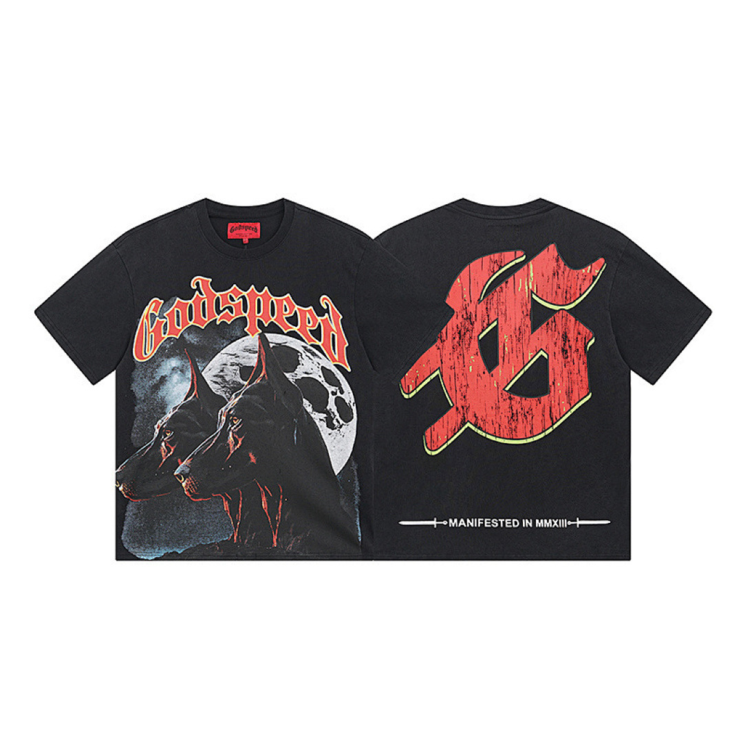 GodSpeed T-Shirt — 1033 (Washed Black) Angle 1