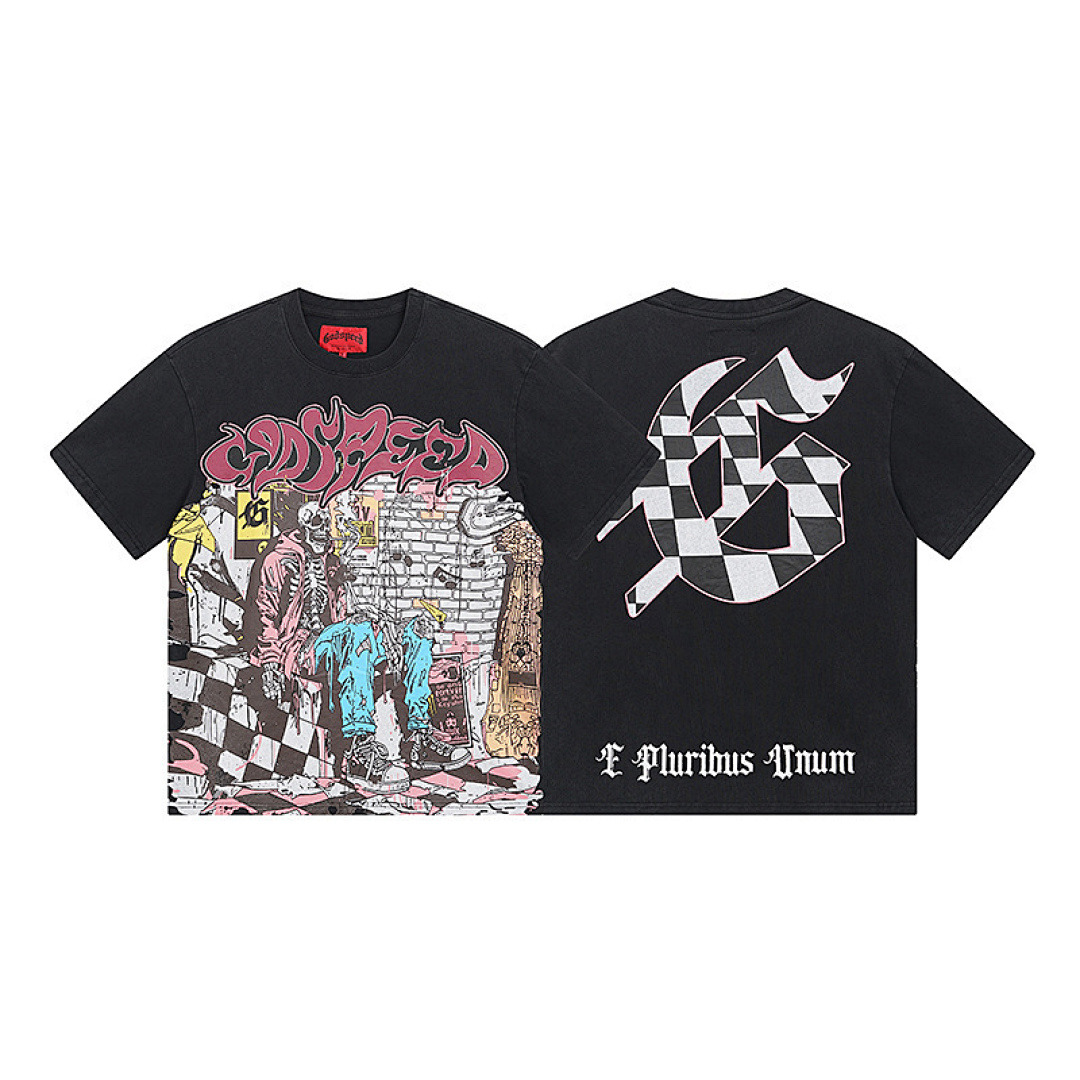 GodSpeed T-Shirt — 1036 (Washed Black) Angle 1