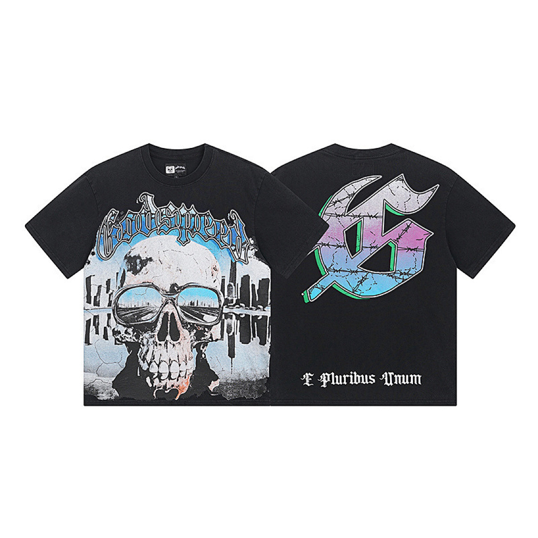 GodSpeed T-Shirt — 1037 (Washed Black) Angle 1