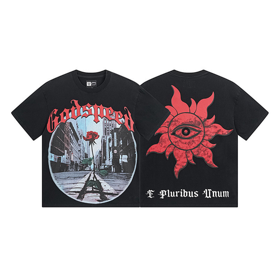 GodSpeed T-Shirt — 1051 (Washed Black) Angle 1