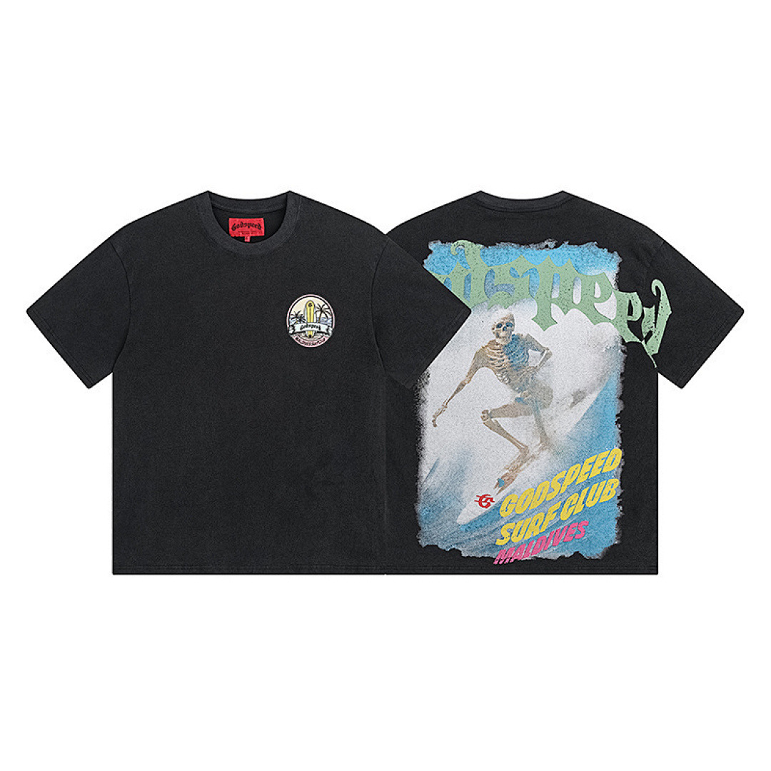 GodSpeed T-Shirt — 1056 (Washed Black) Angle 1