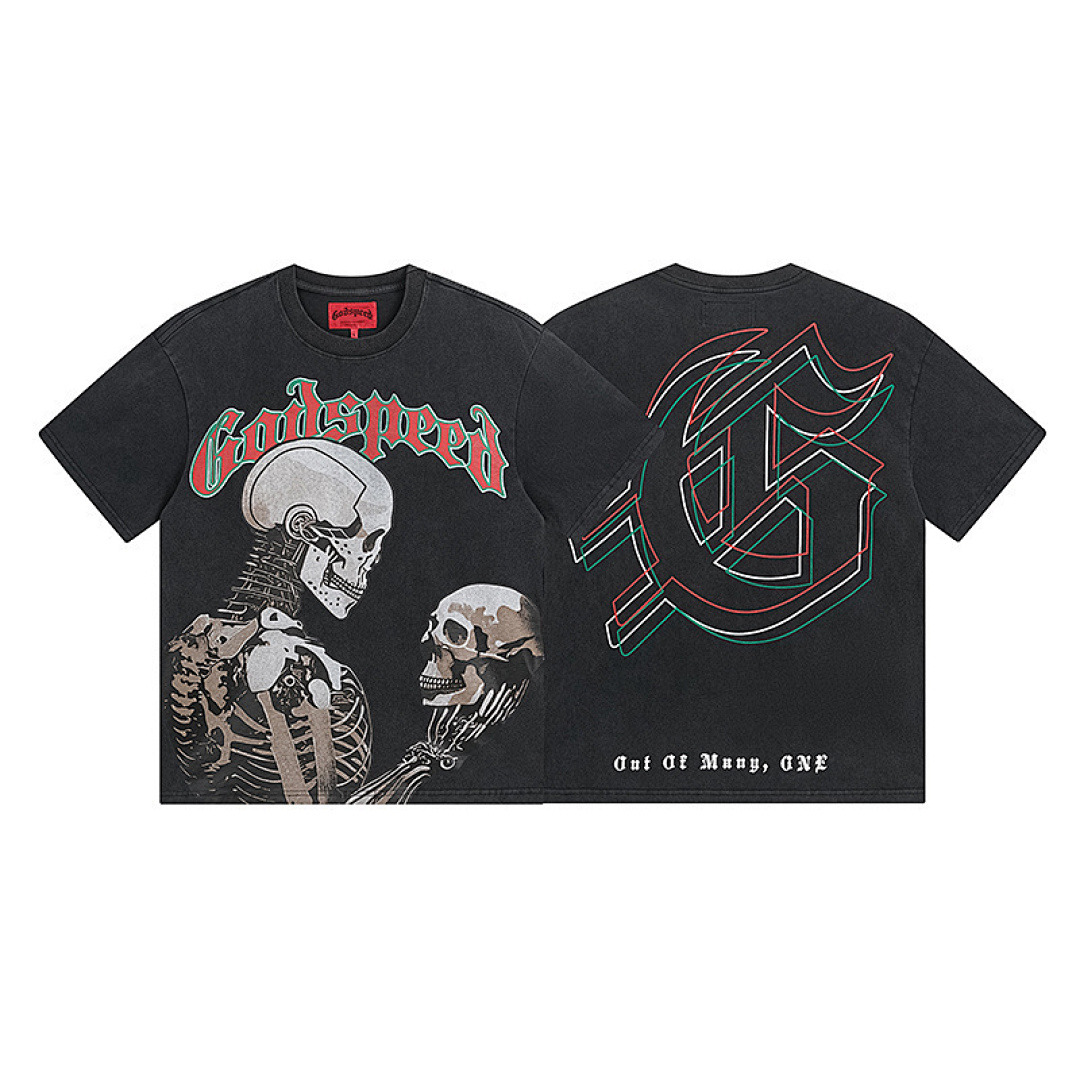 GodSpeed T-Shirt — 1060 (Washed Black) Angle 1