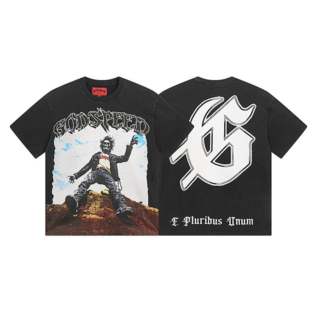 GodSpeed T-Shirt — 1062 (Washed Black) Angle 1
