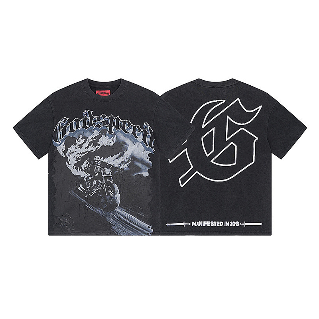 GodSpeed T-Shirt — 1065 (Washed Black) Angle 1