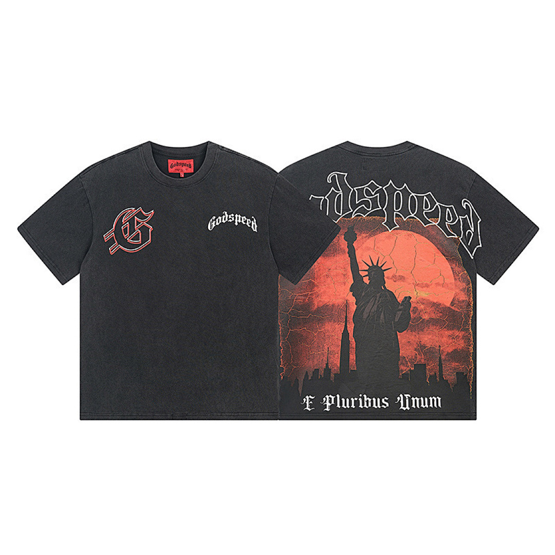 GodSpeed T-Shirt — 1072 (Washed Black) Angle 1