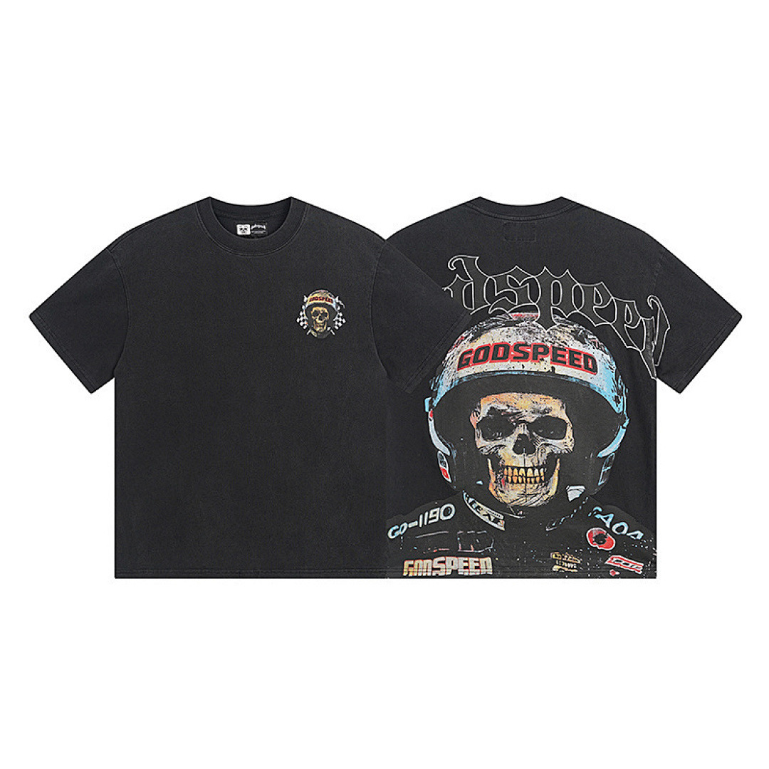 GodSpeed T-Shirt — 1076 (Washed Black) Angle 1