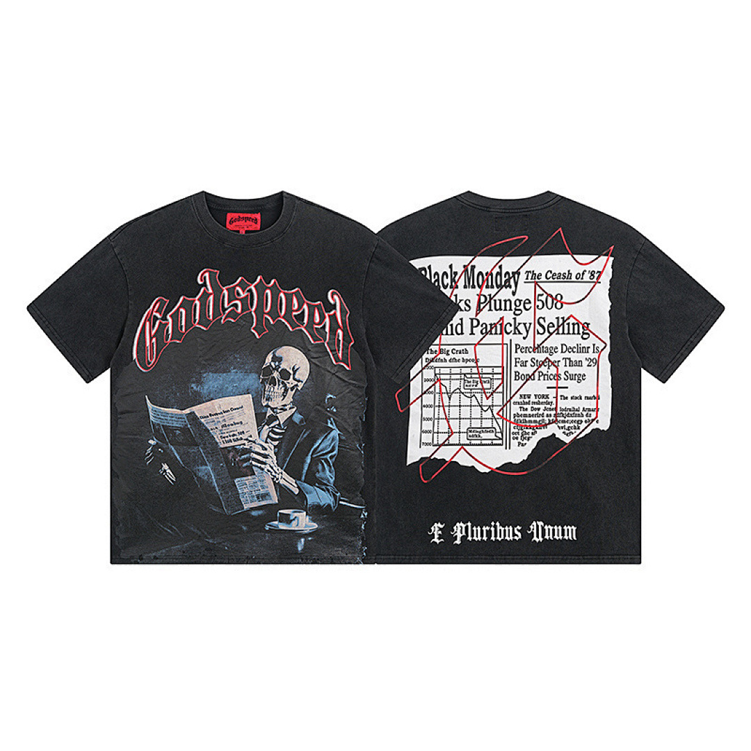 GodSpeed T-Shirt — 1079 (Washed Black) Angle 1