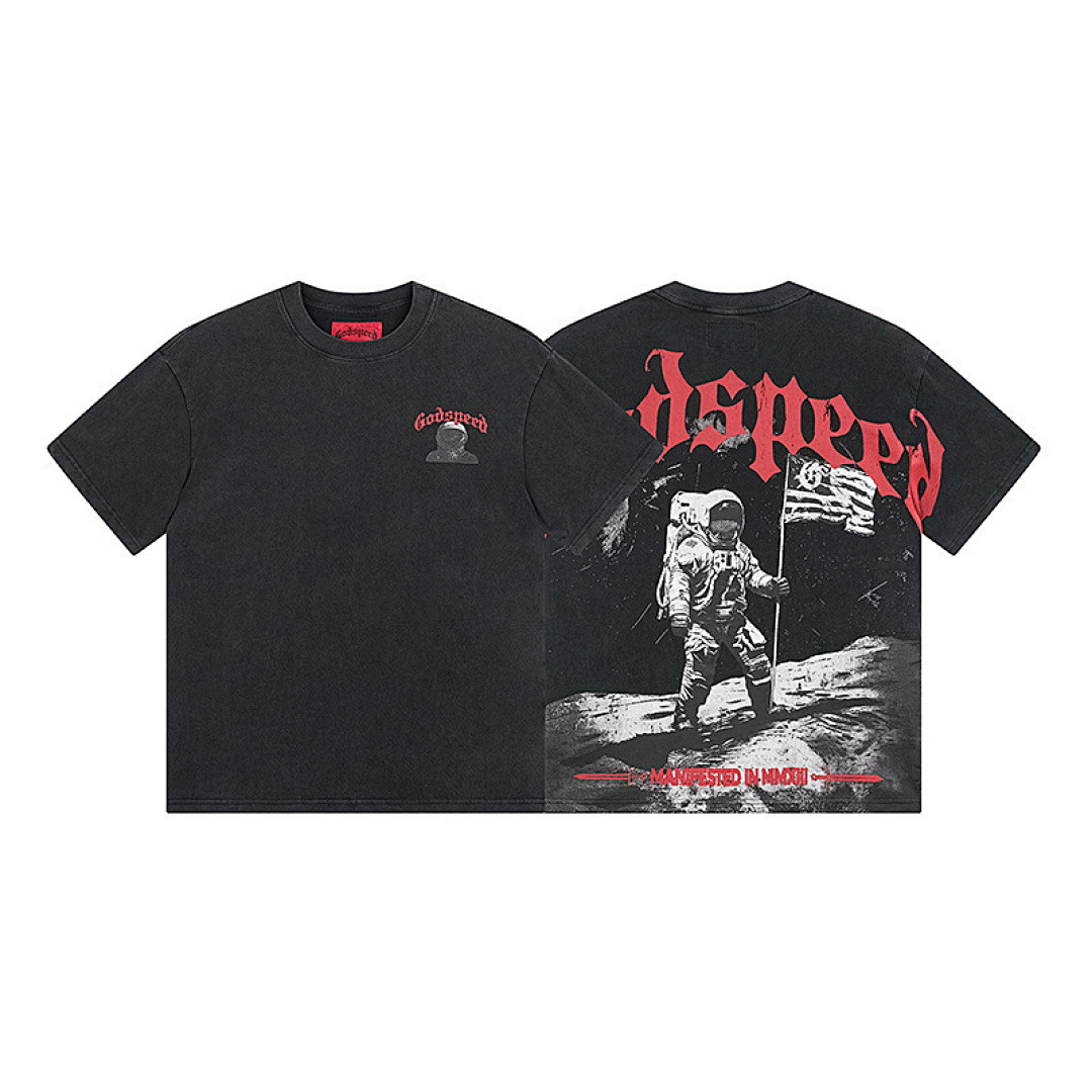 GodSpeed T-Shirt — 1082 (Washed Black) Angle 1