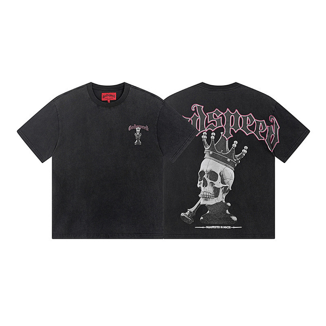 GodSpeed T-Shirt — 1089 (Washed Black) Angle 1