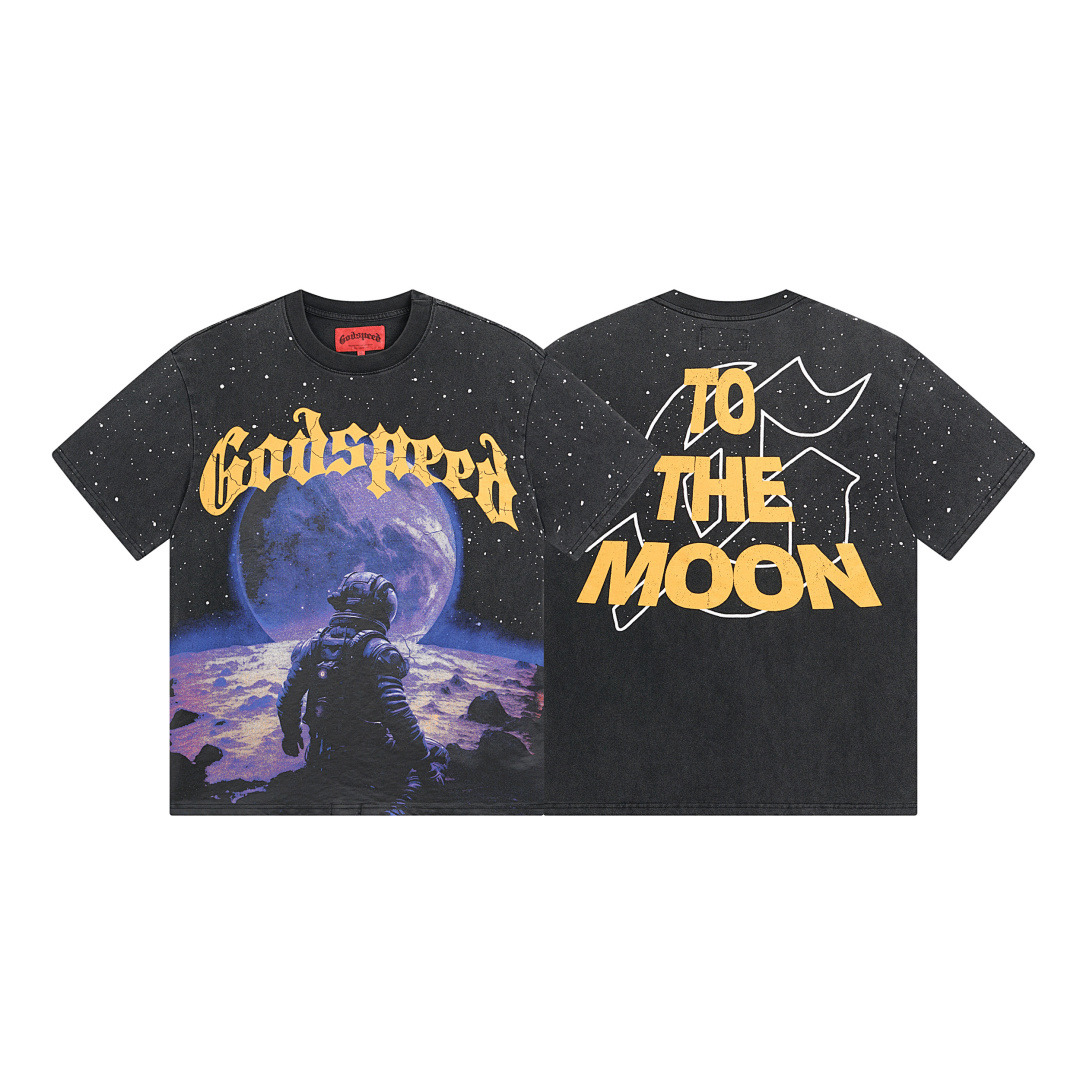 GodSpeed T-Shirt — 1090 (Washed Black) Angle 1