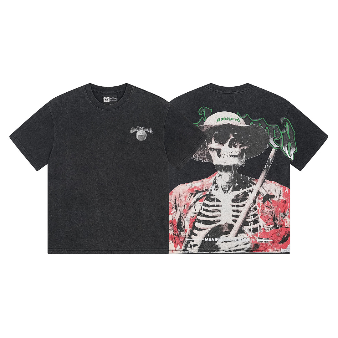 GodSpeed T-Shirt — 1093 (Washed Black) Angle 1