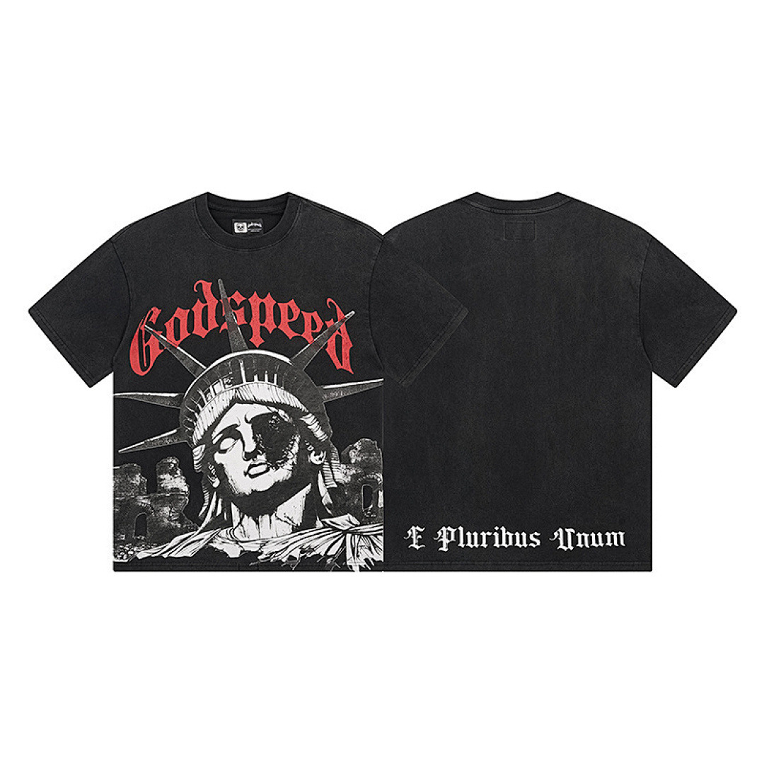 GodSpeed T-Shirt — 1127 (Washed Black) Angle 1