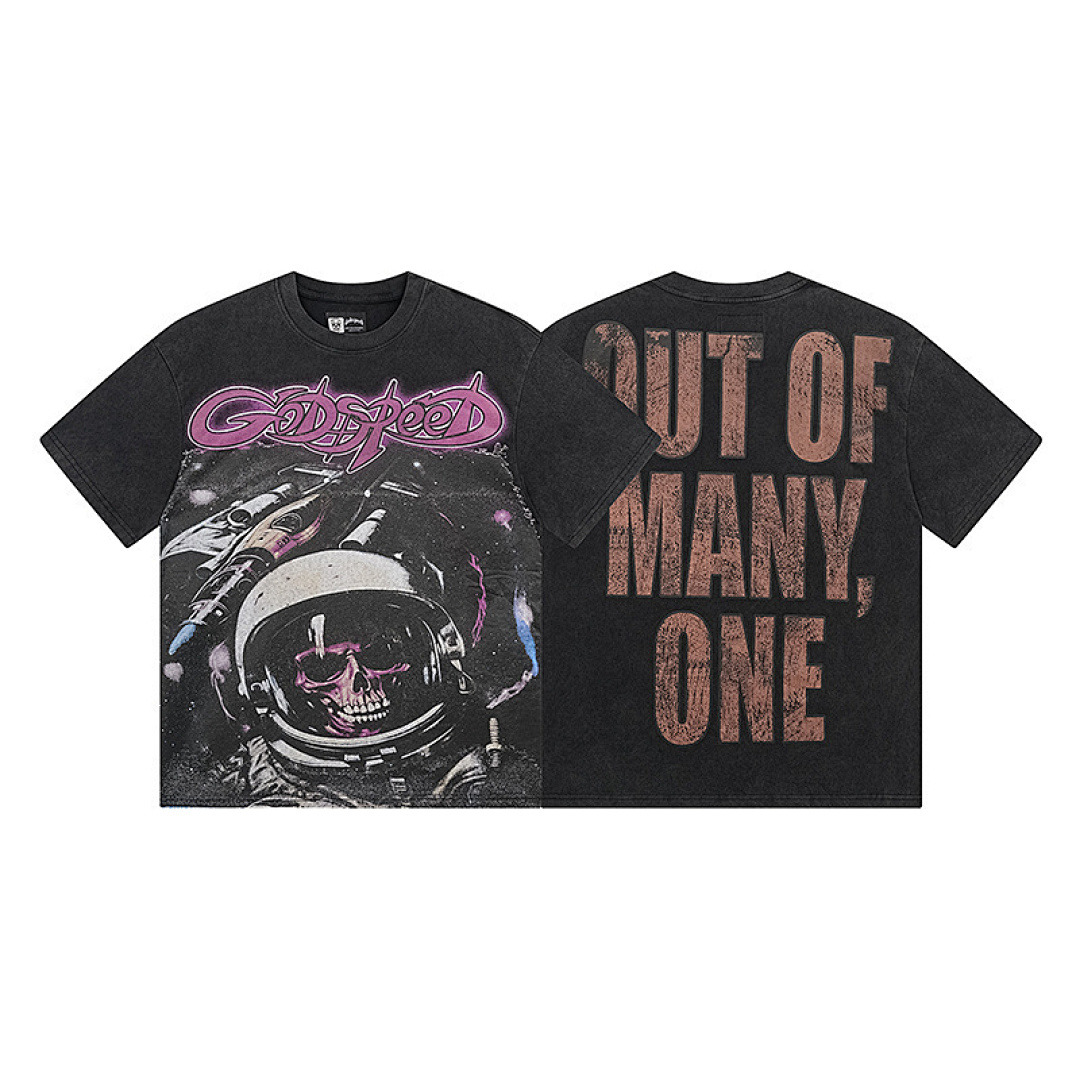 GodSpeed T-Shirt — 1130 (Washed Black) Angle 1