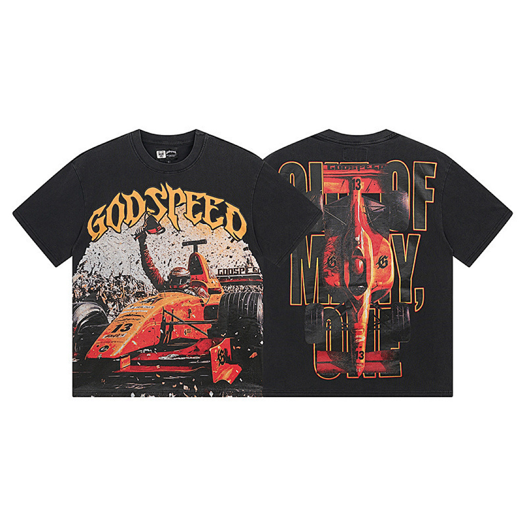 GodSpeed T-Shirt — 1131 (Washed Black) Angle 1
