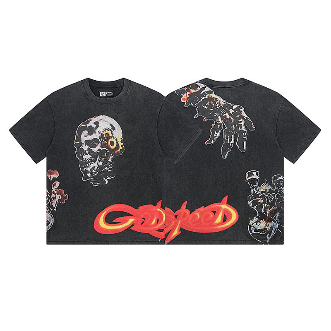 GodSpeed T-Shirt — 1132 (Washed Black) Angle 1