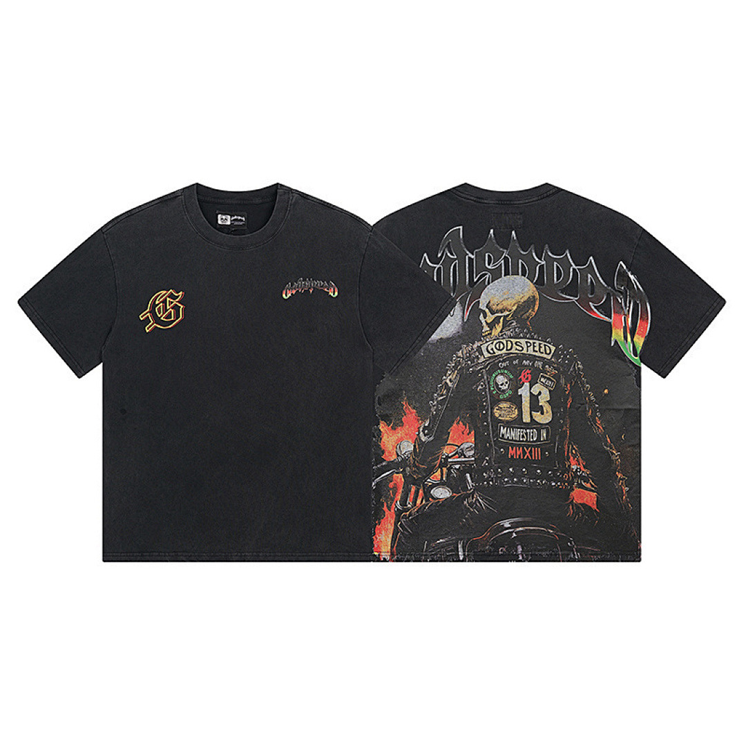 GodSpeed T-Shirt — 1136 (Washed Black) Angle 1