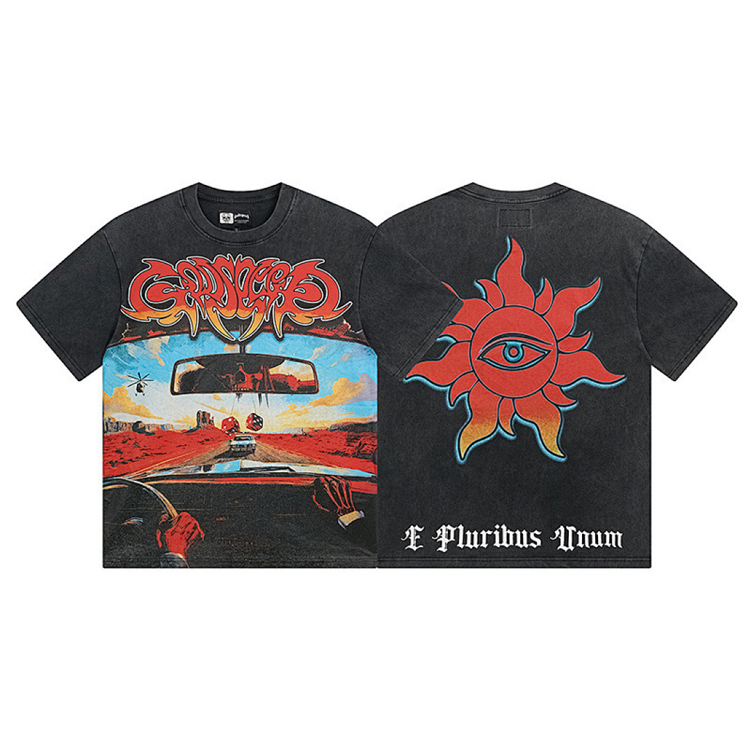 GodSpeed T-Shirt — 1137 (Washed Black) Angle 1