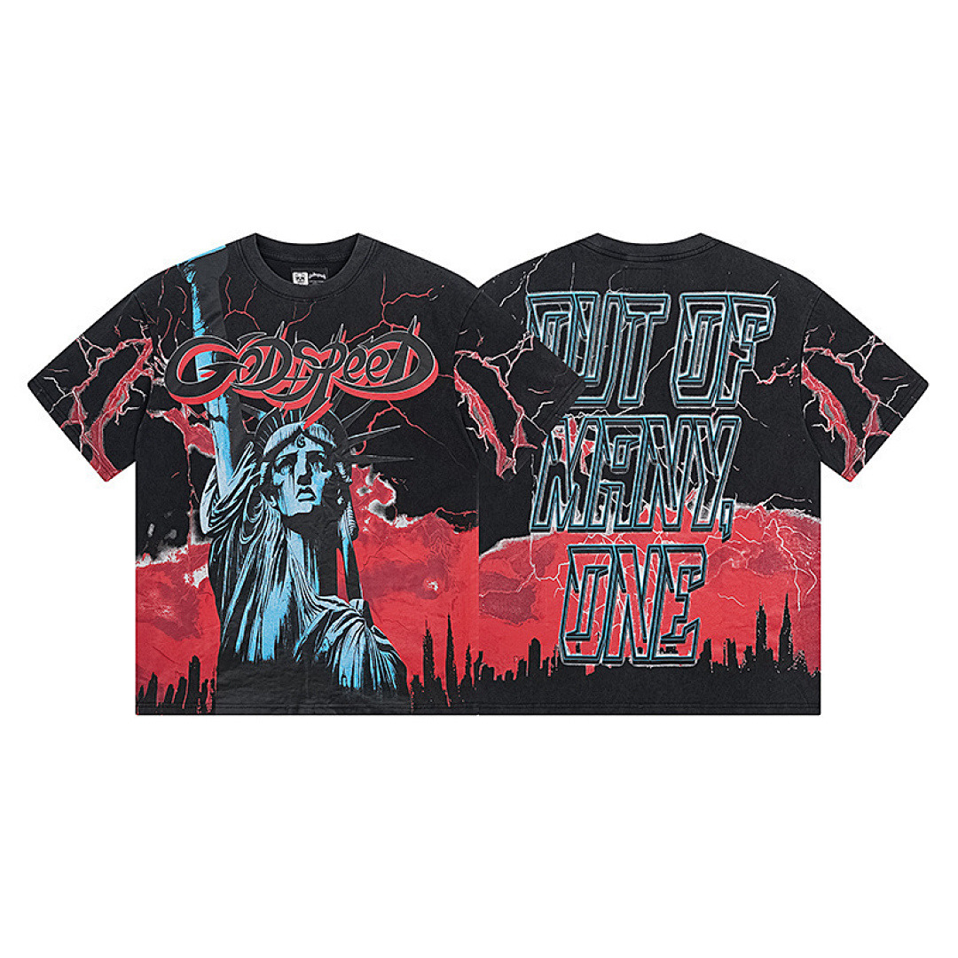 GodSpeed T-Shirt — 1139 (Washed Black) Angle 1