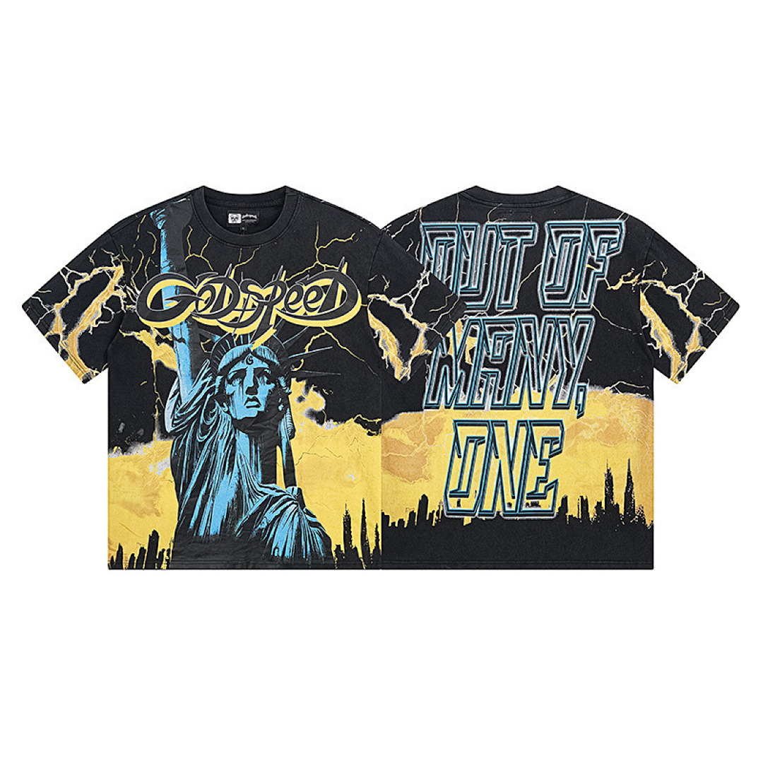 GodSpeed T-Shirt — 1151 (Washed Black) Angle 1